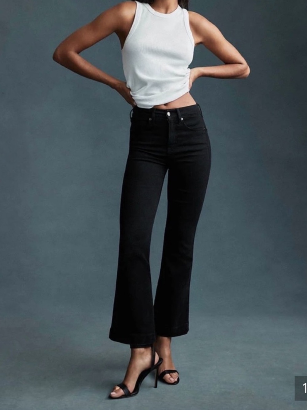 VERONICA BEARD Carson Kick-Flare Black Onyx Jeans Size 28